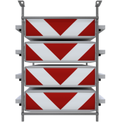 SET | with 80 traffic panels | on storage and transport frame | film RA1/A, arrowed | one side indicating right / left | turn traffic panel type 60W